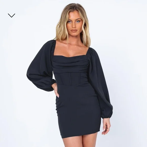 Princess Polly | Dresses | Princess Polly Long Sleeve Mini Dress | Poshmark